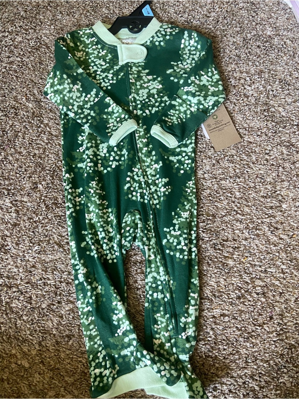 Kids Green Dot-Print One-Piece Romper